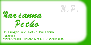 marianna petko business card